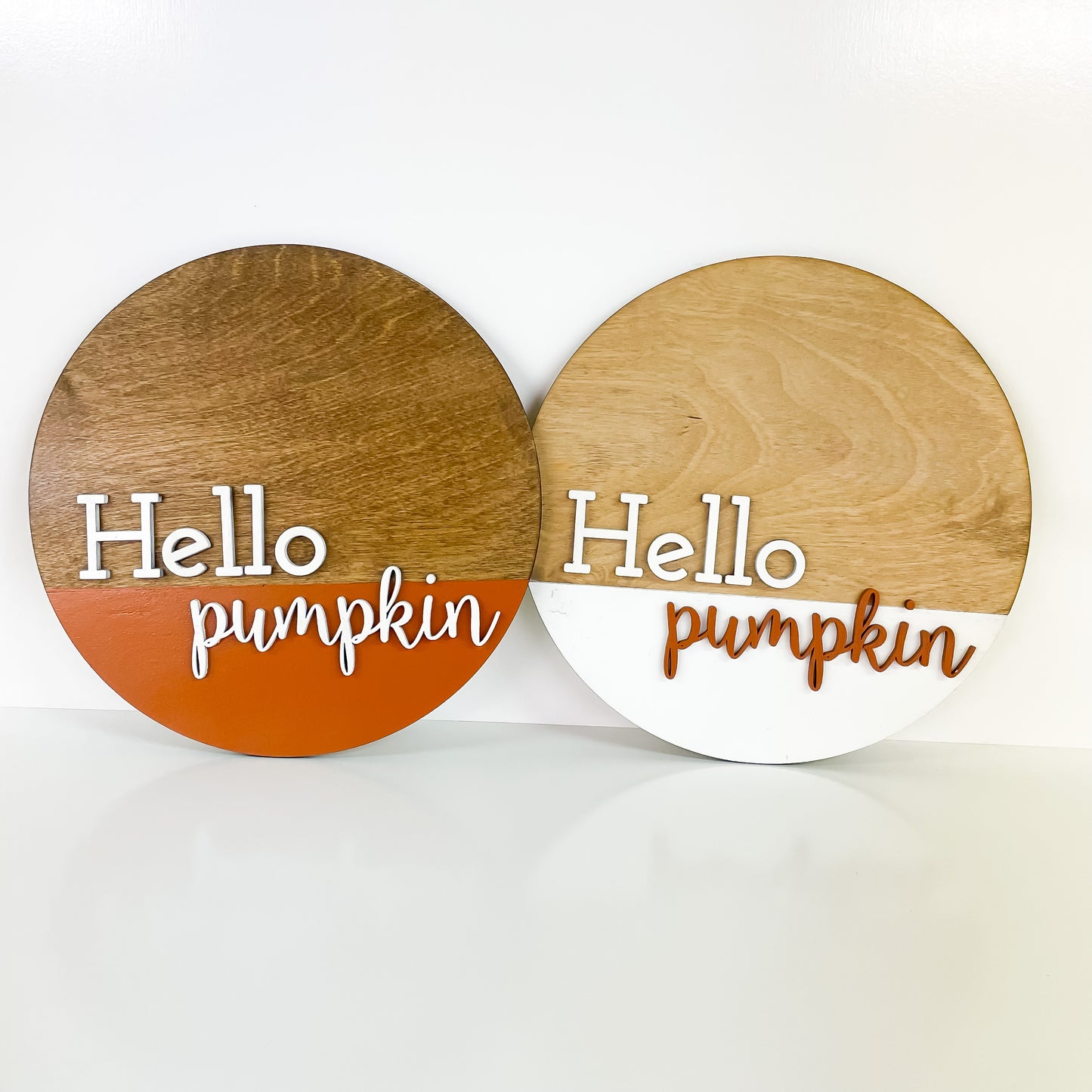 Hello Pumpkin round sign