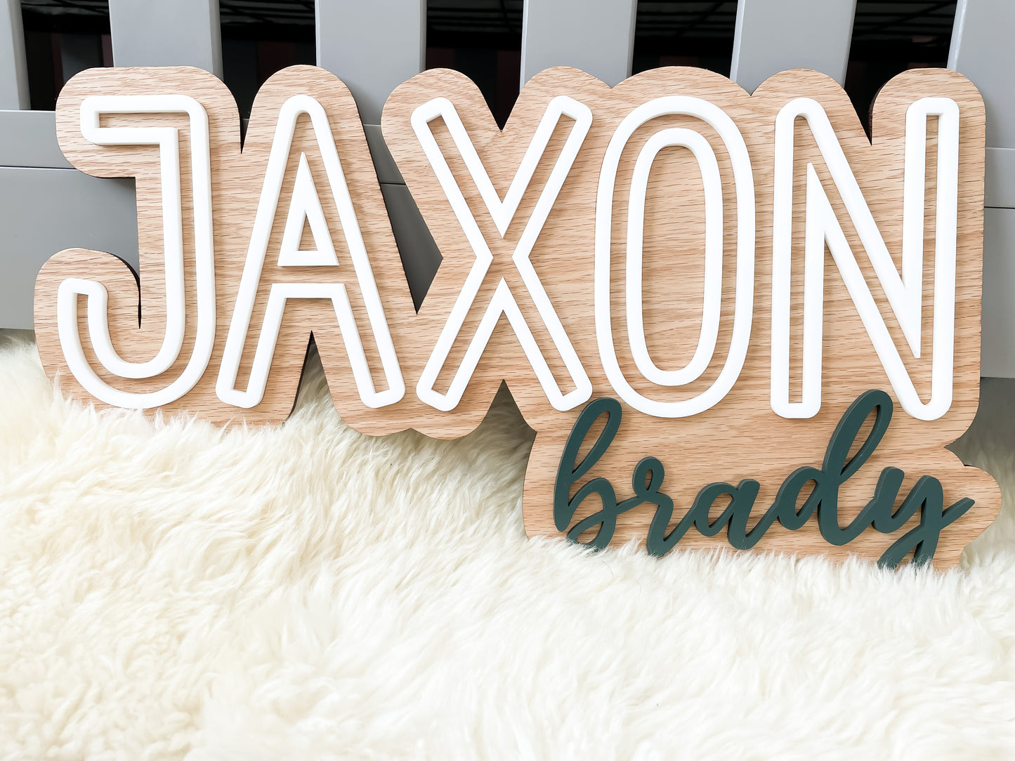 Wood Name Sign