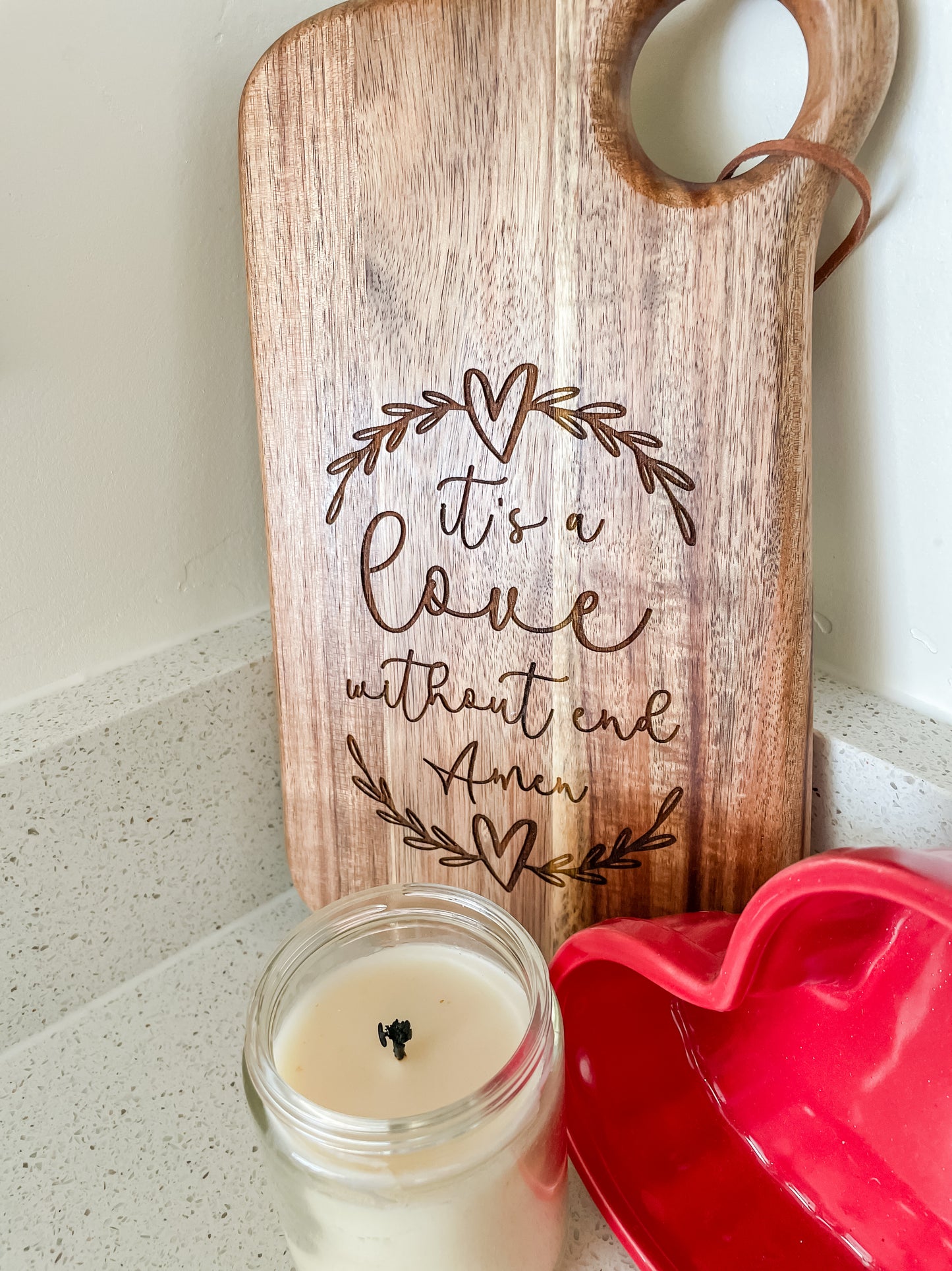 Love without end cutting board