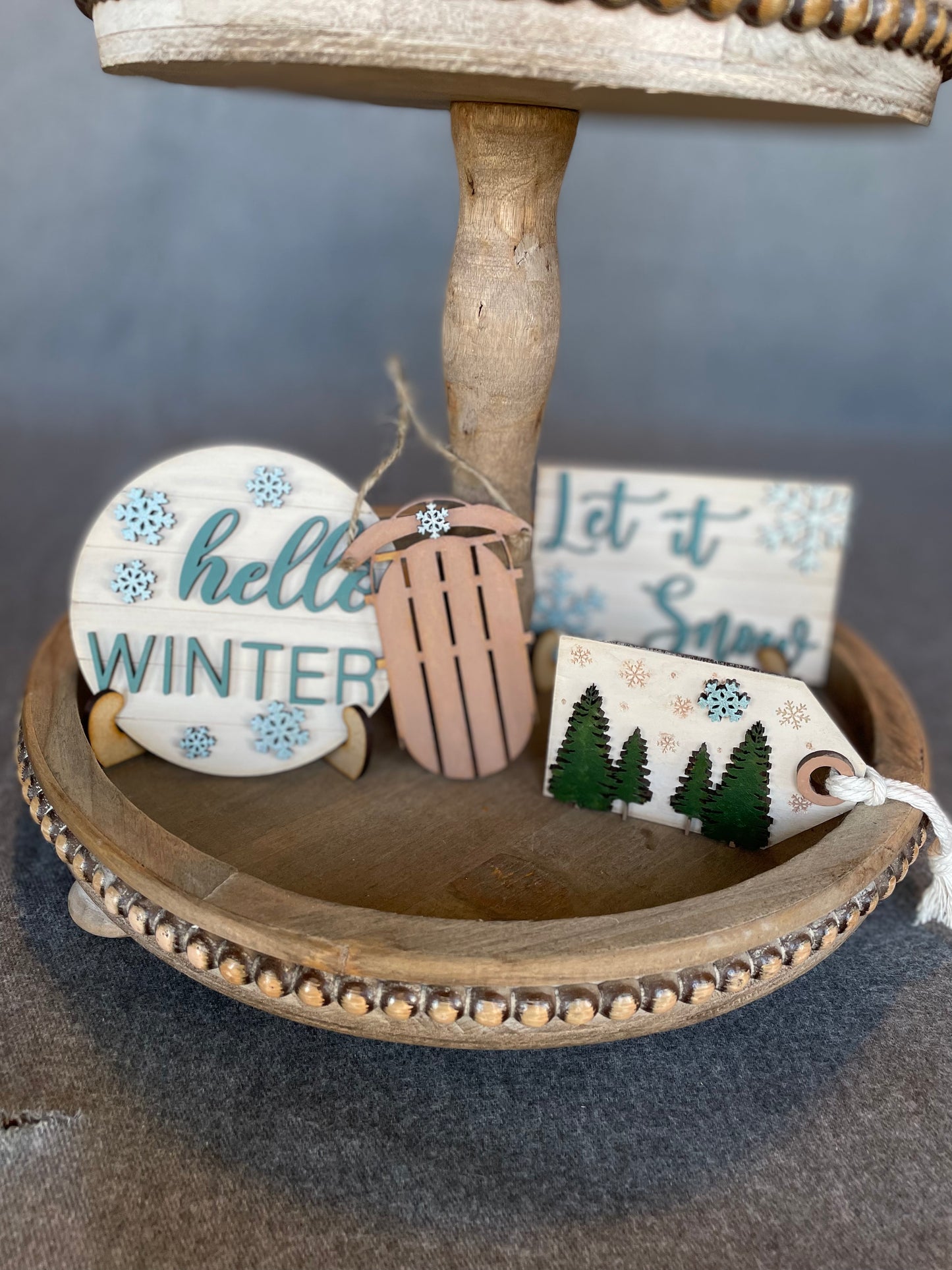 Hello Winter Tier Tray Set