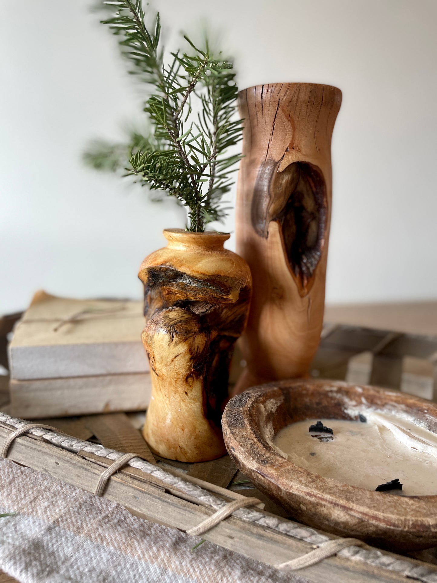 Wood vase