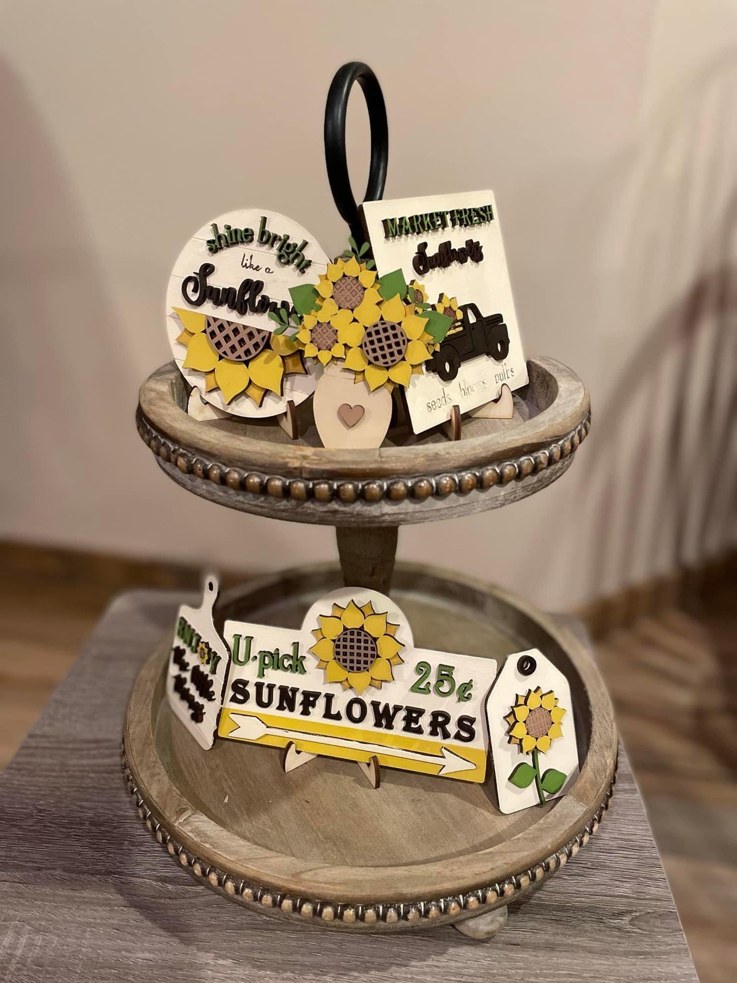 Sunflower Tier Tray Set
