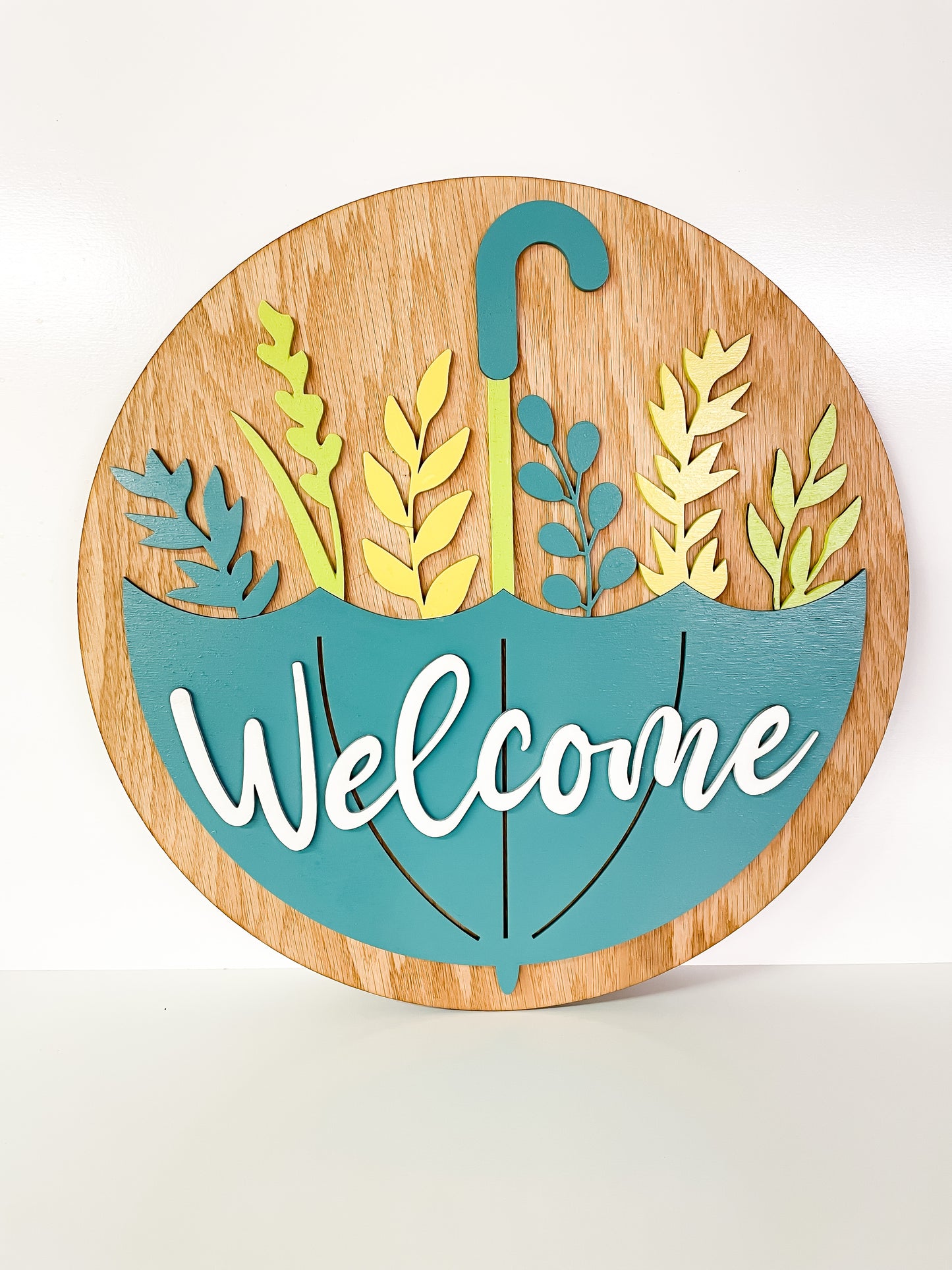 Umbrella Welcome Round Sign