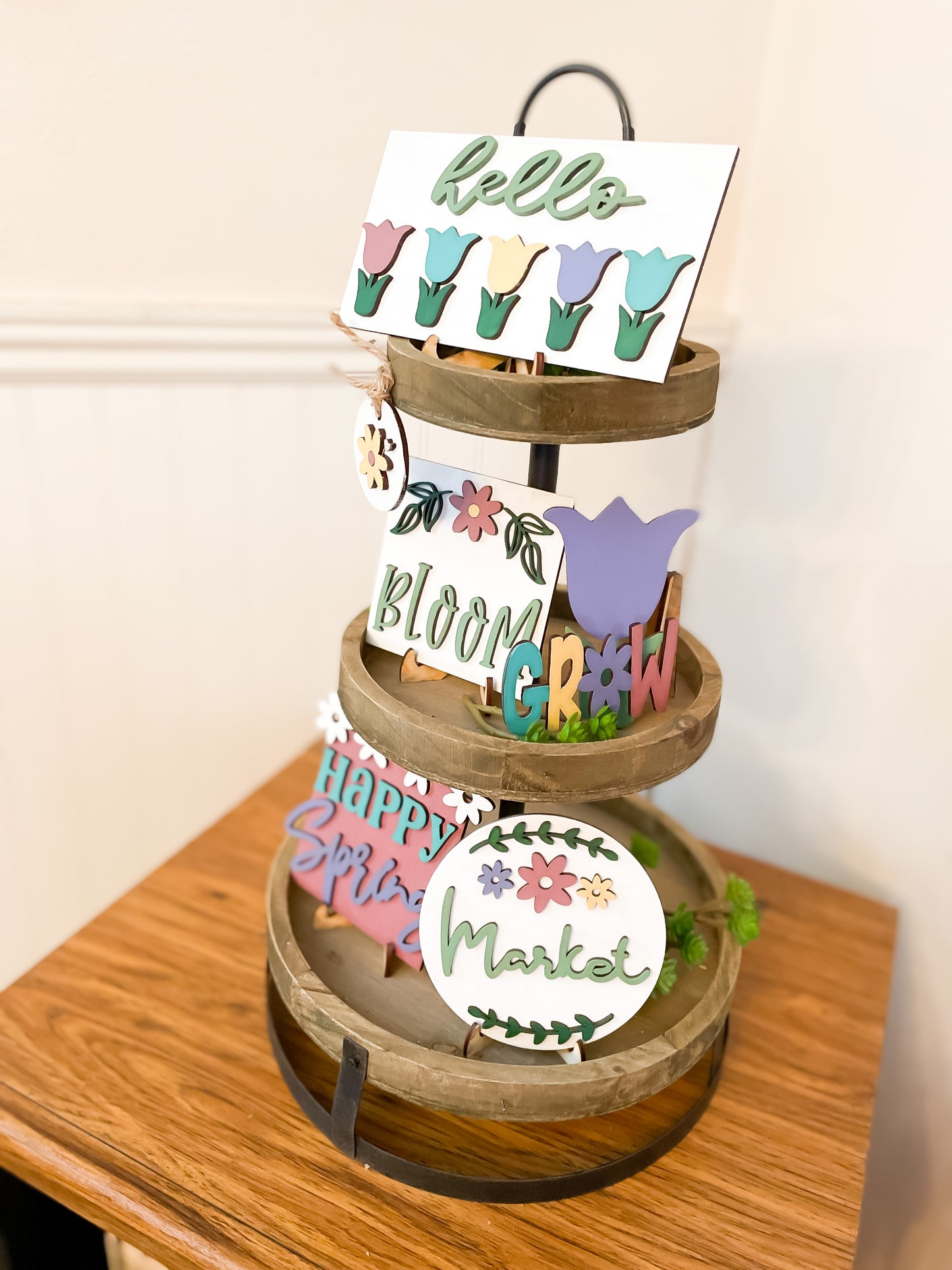 Hello Spring Tier Tray Set