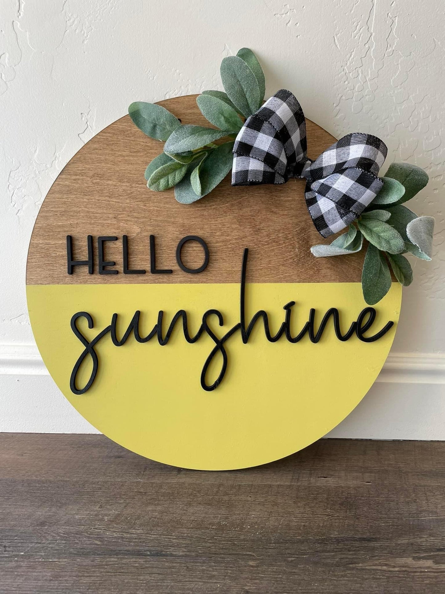 Hello Sunshine Round Sign