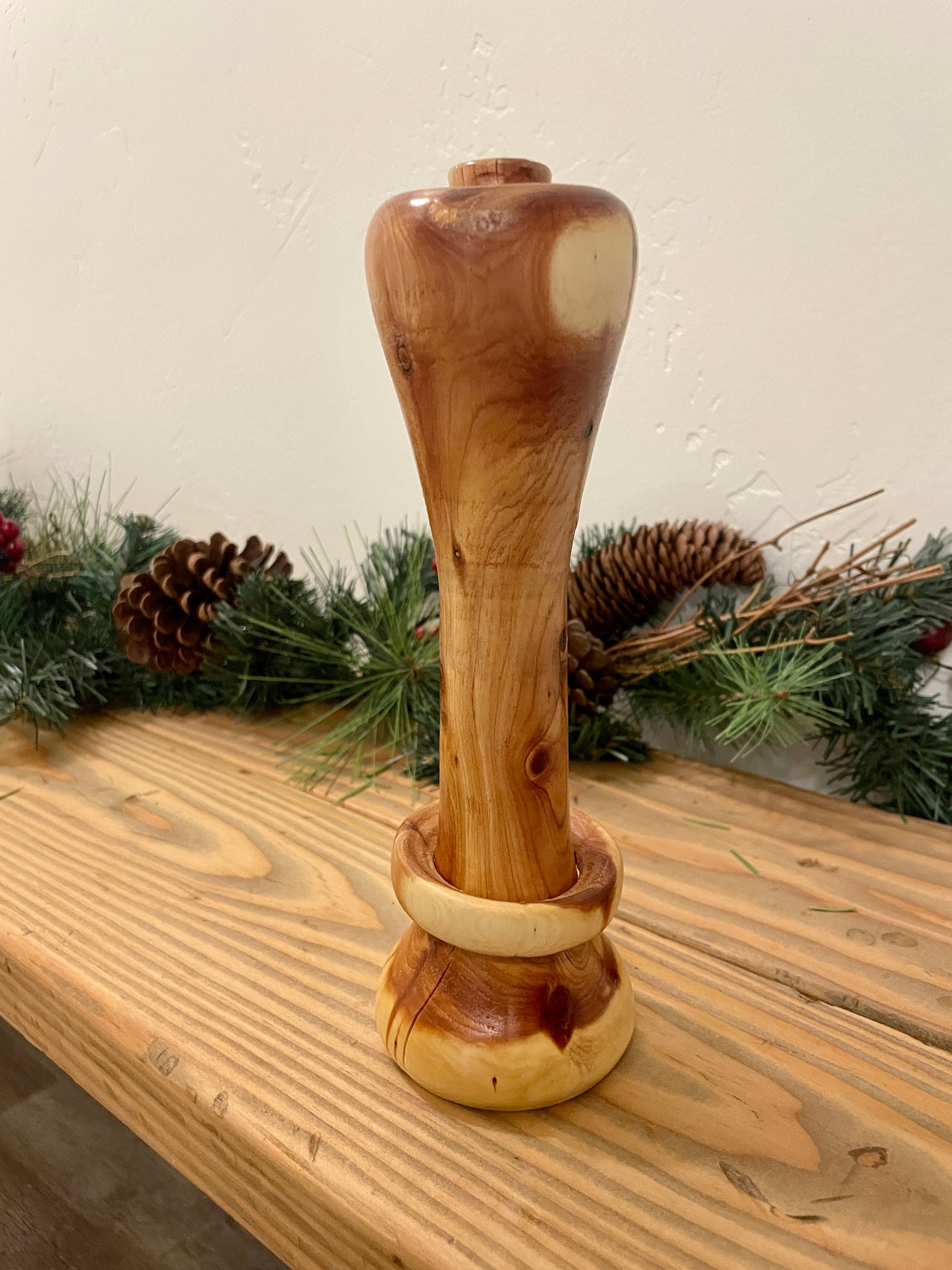 Wood vase