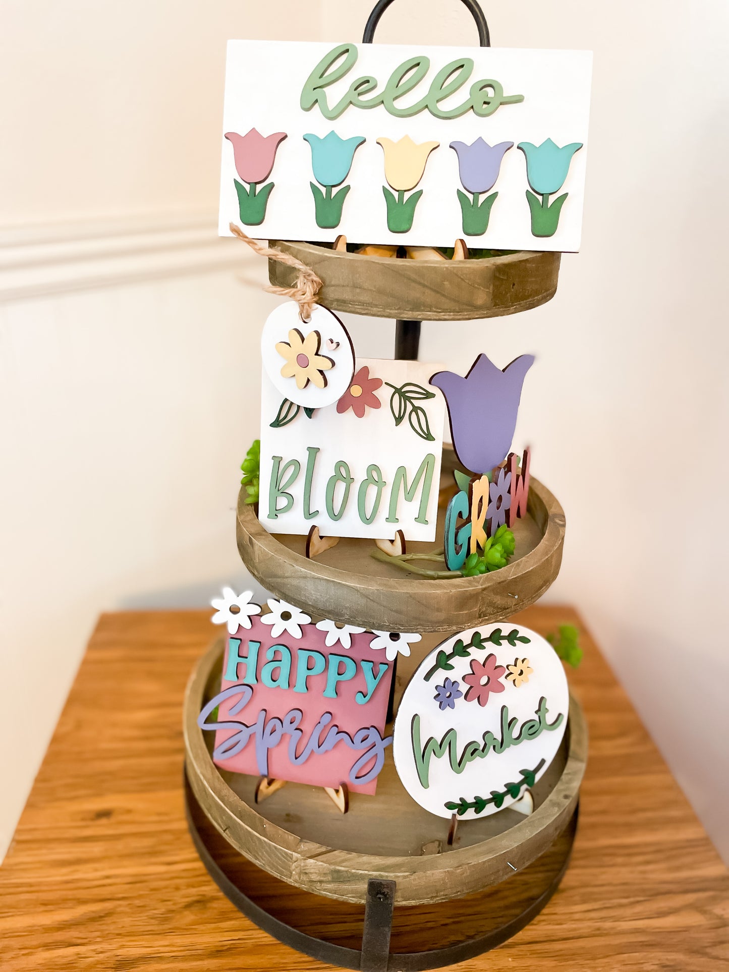 Hello Spring Tier Tray Set
