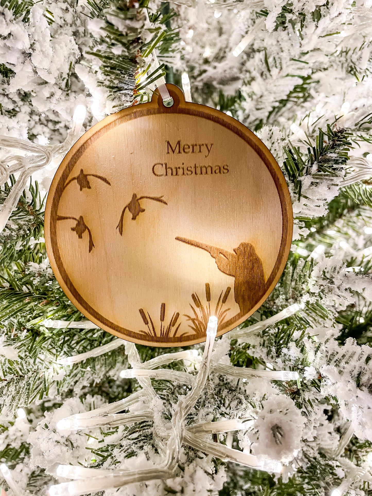 Hunting Christmas ornament