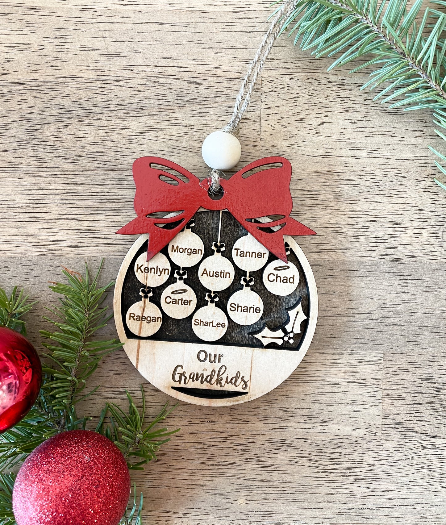 Grandkids personalized ornament
