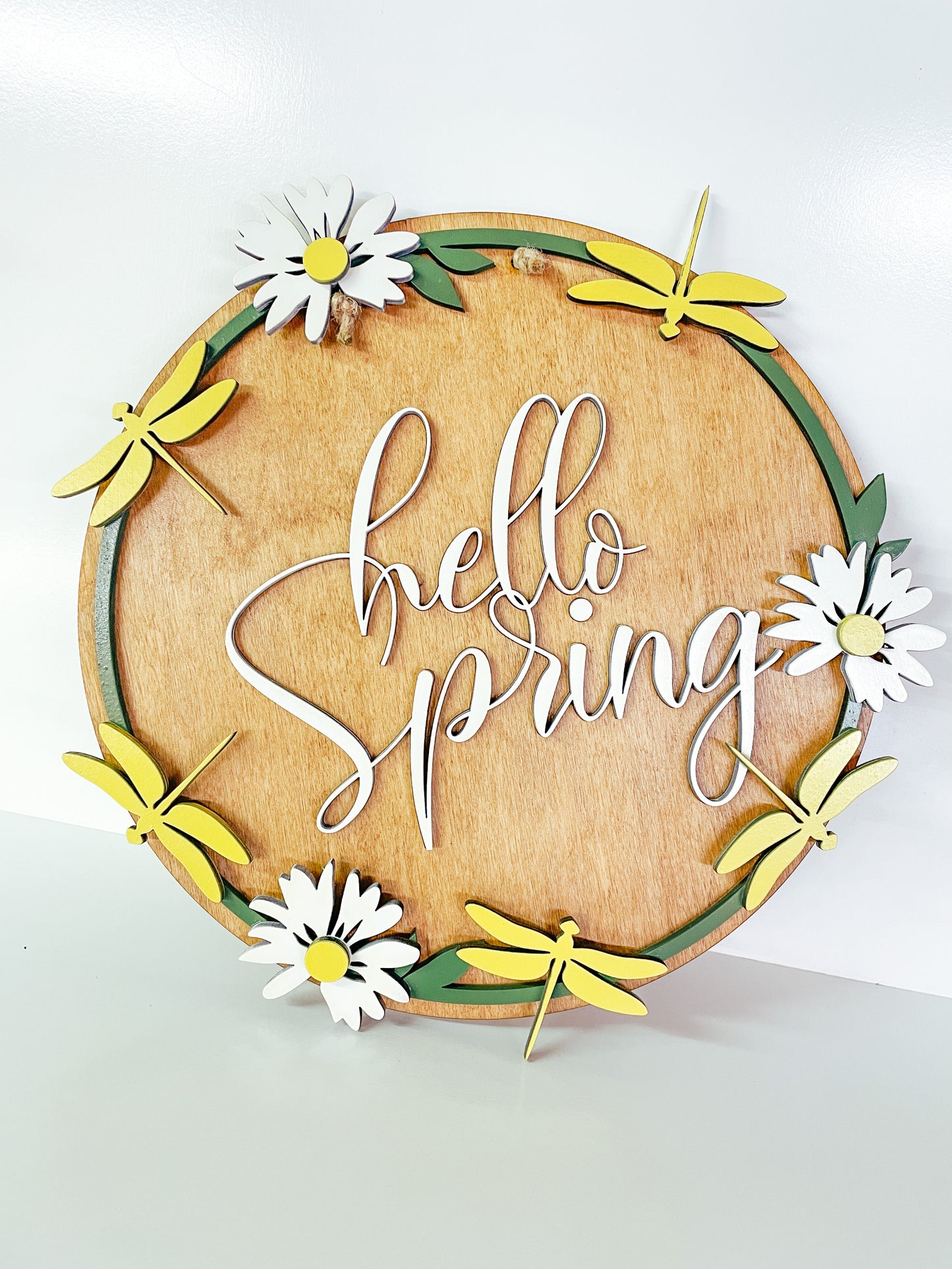 Hello Spring Round Sign
