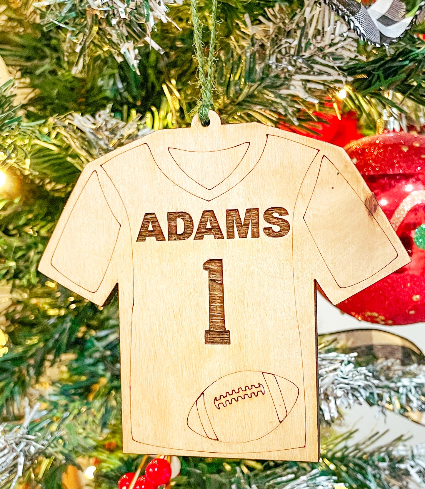 Jersey personalized ornament