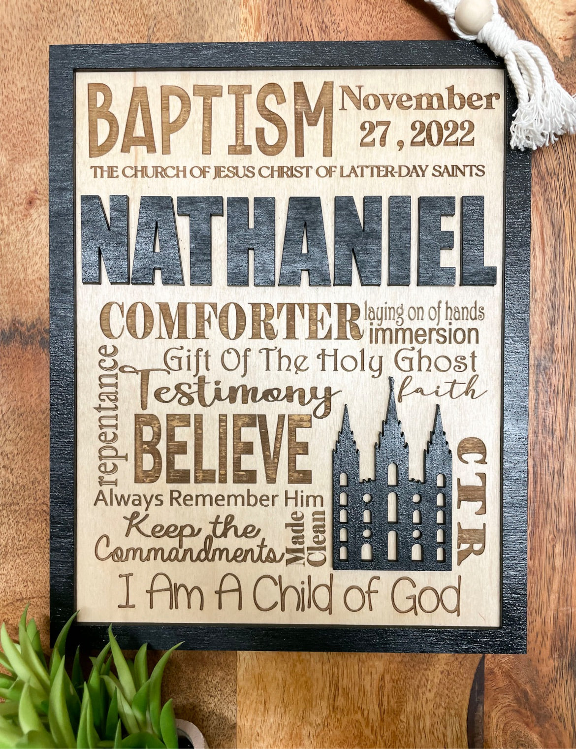 Personalized Baptism sign