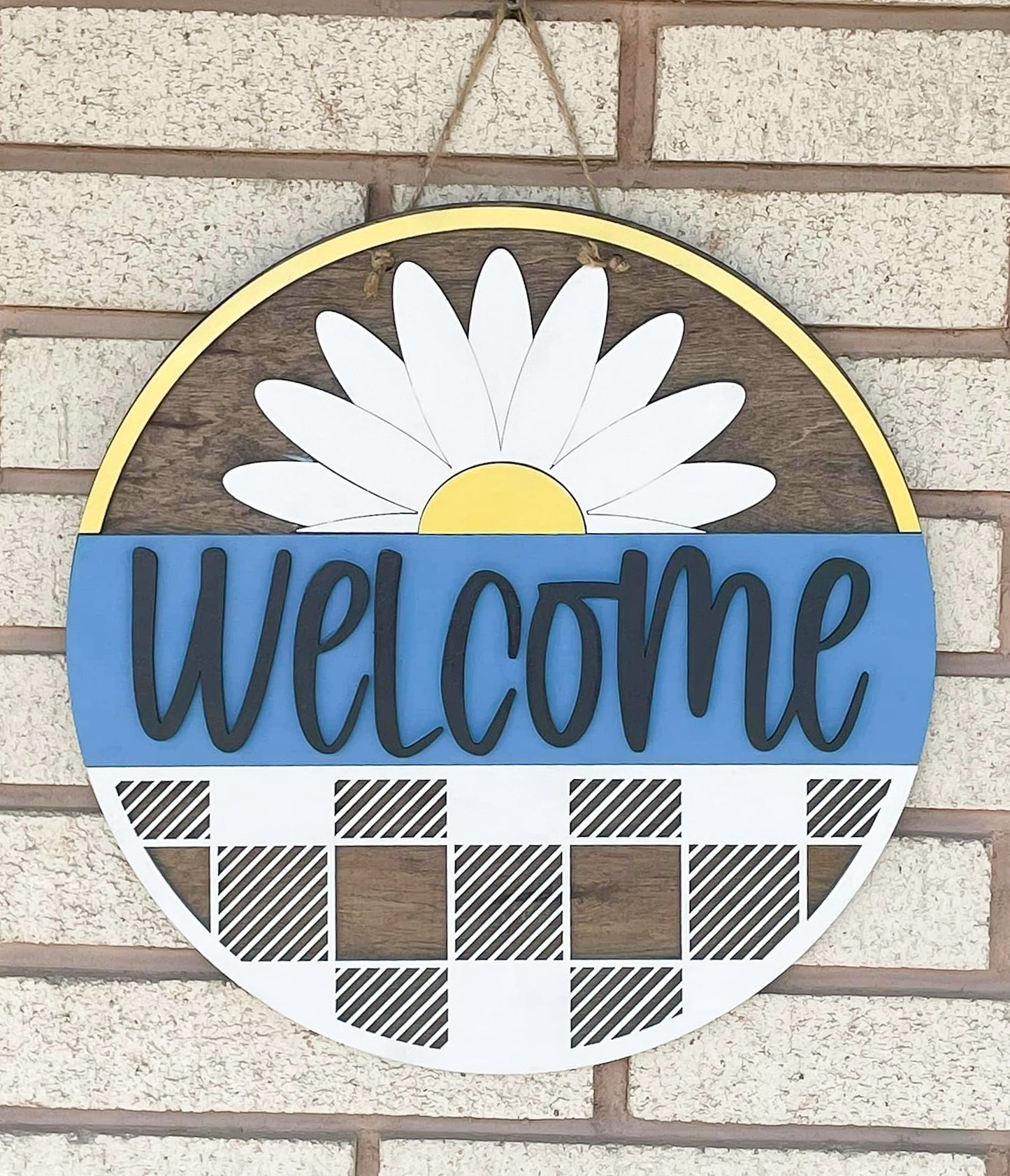 Daisy Welcome Round Sign