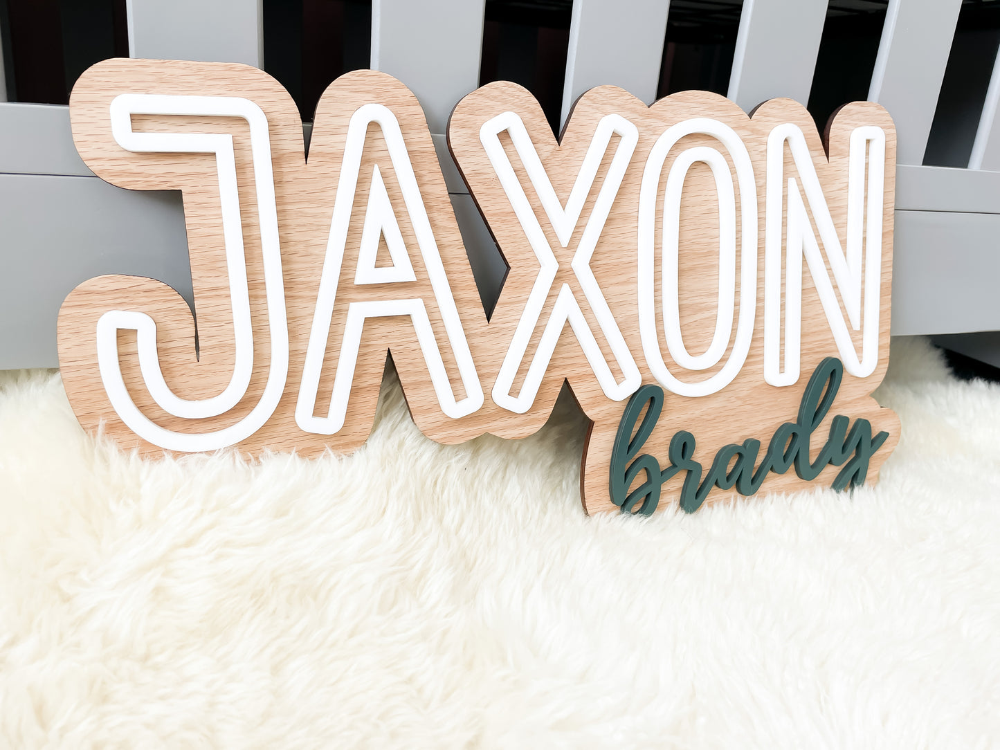 Wood Name Sign