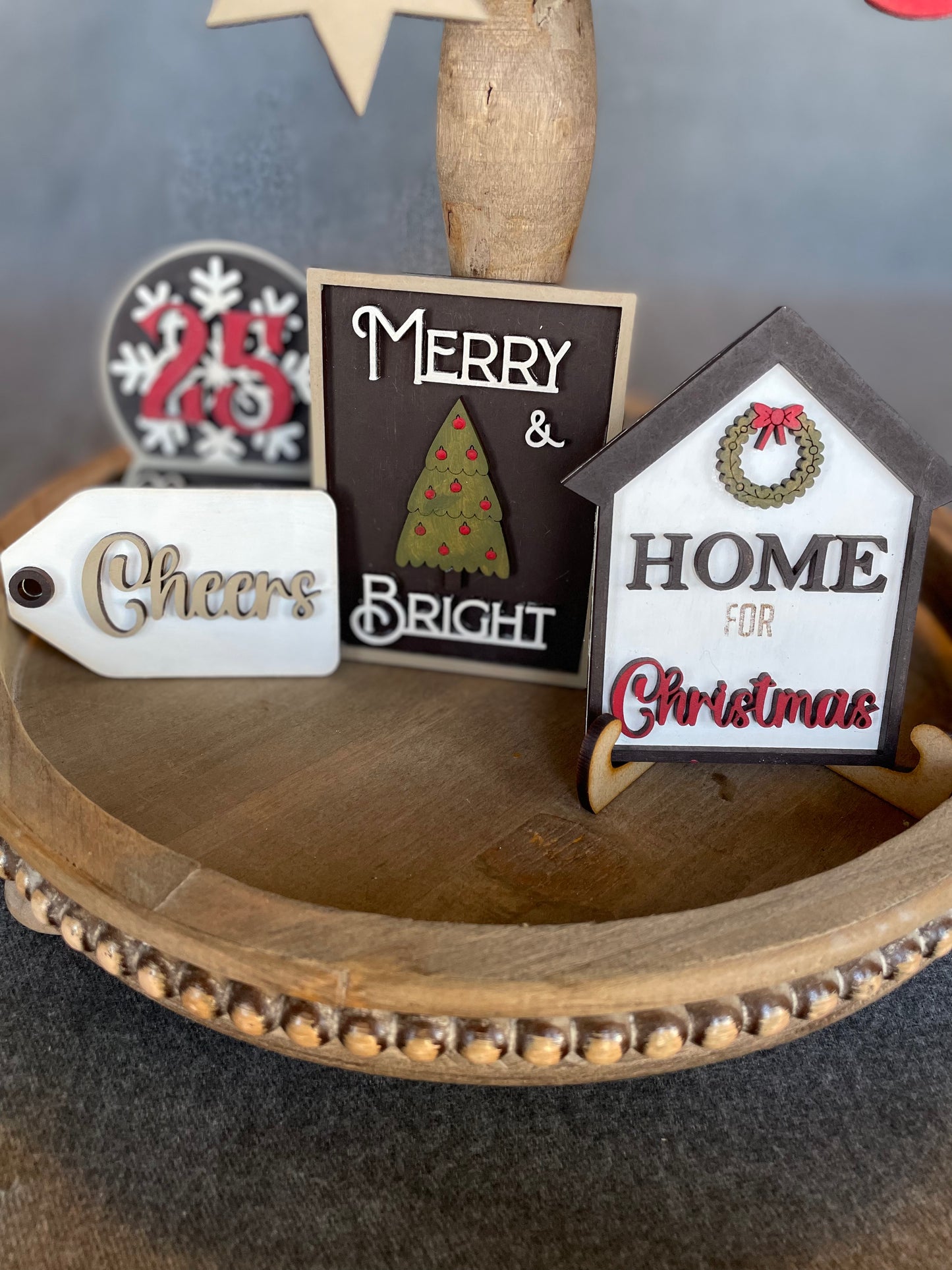 Cozy Christmas Tier Tray Set