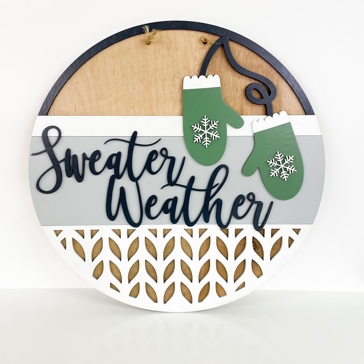 Sweater Weather round sign