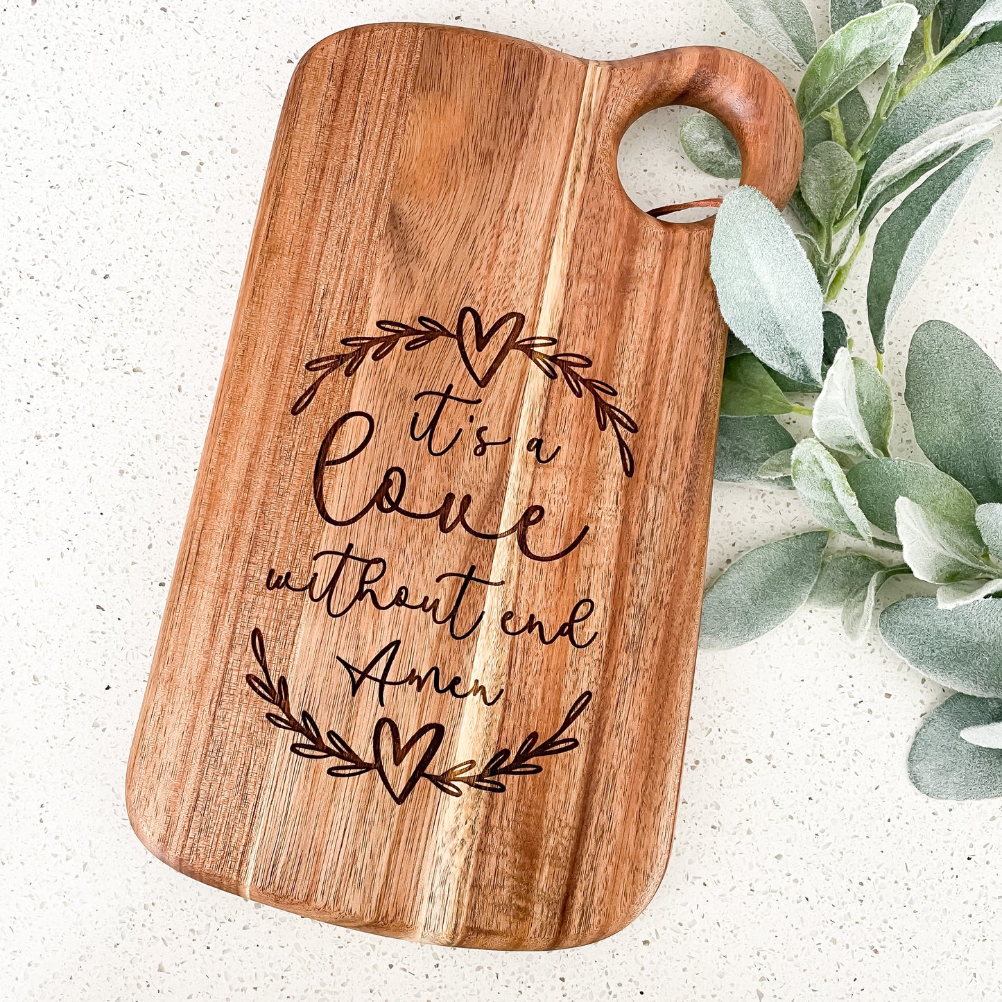 Love without end cutting board