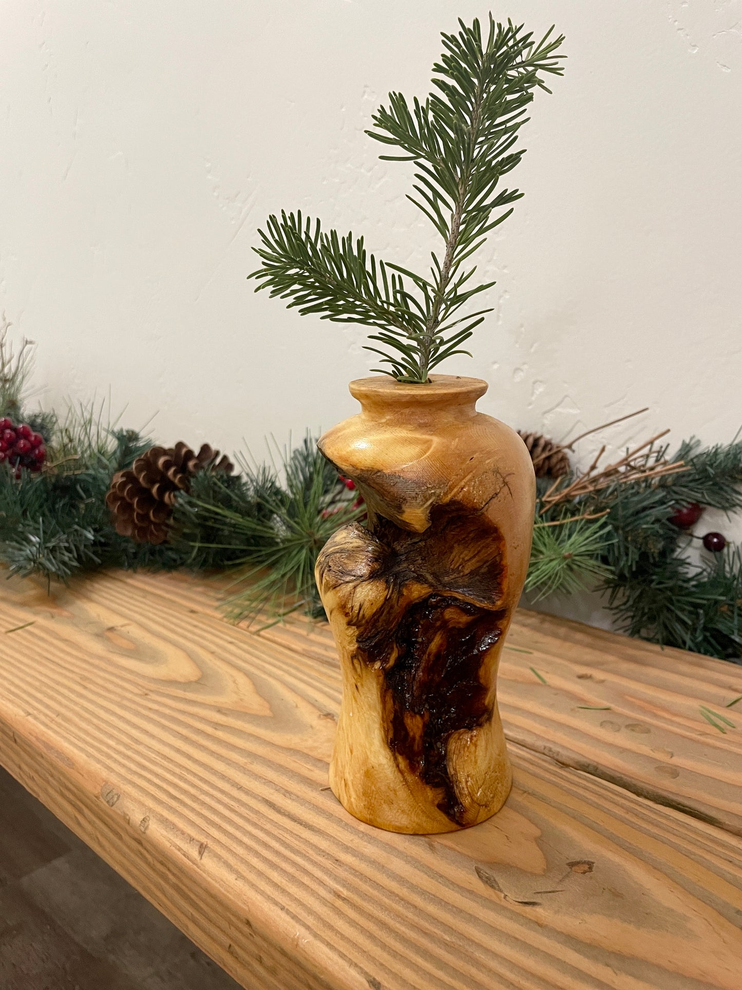 Wood vase