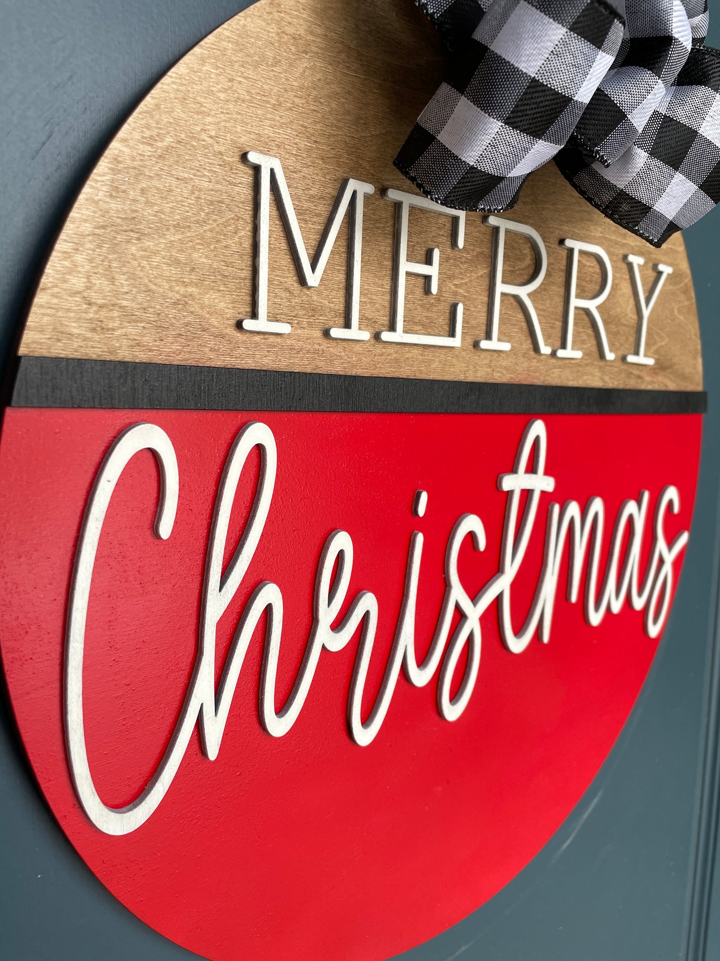 Merry Christmas round sign