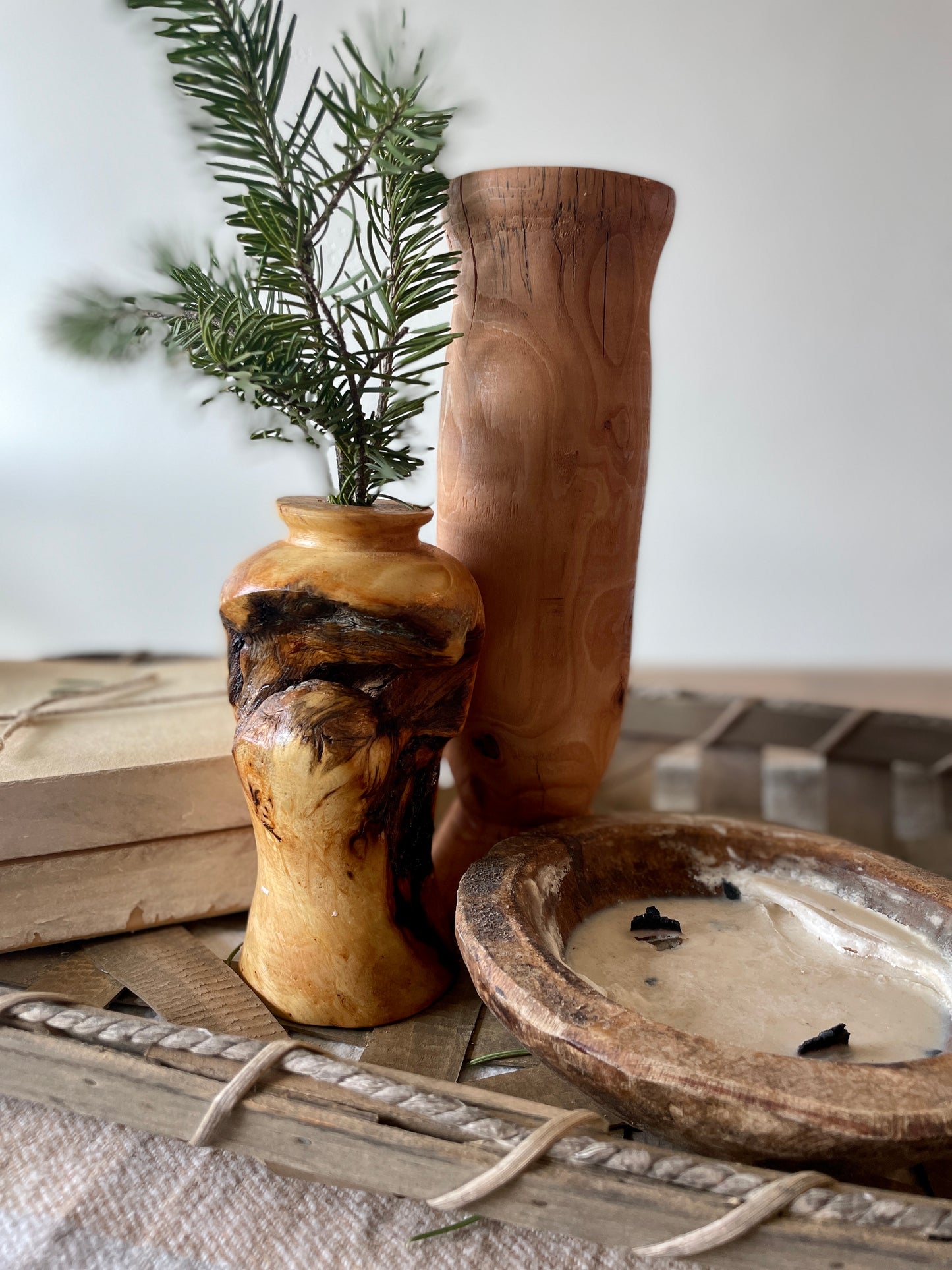 Decorative wood pedestal