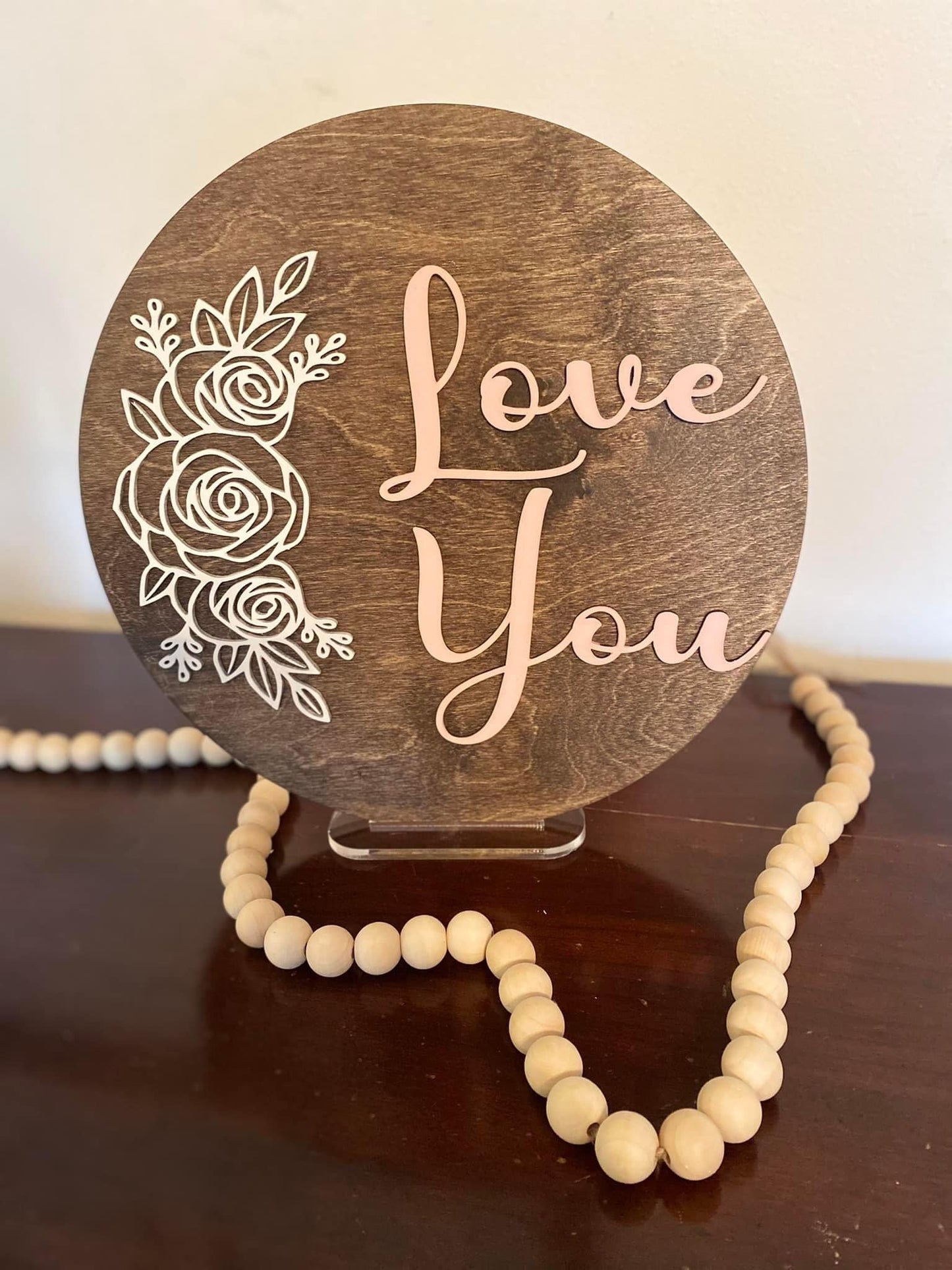 Love You round sign