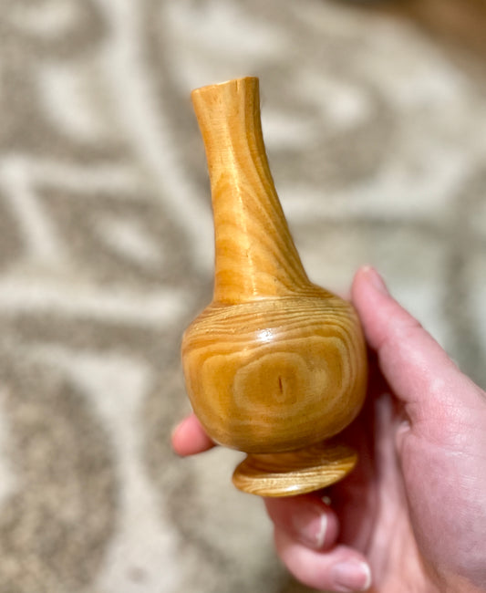 Small wood vase