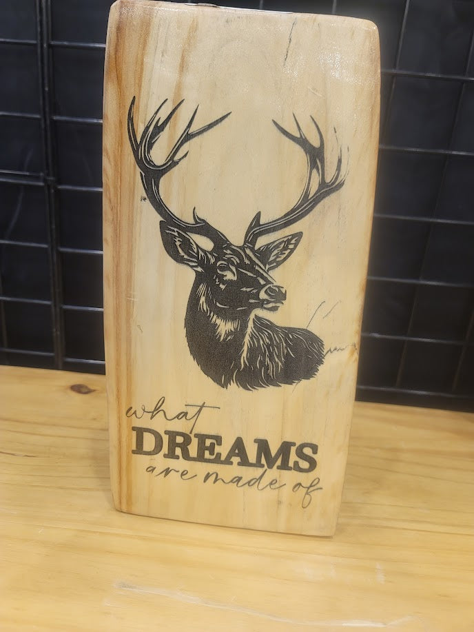 Deer Log Engravings - Multiple Designs