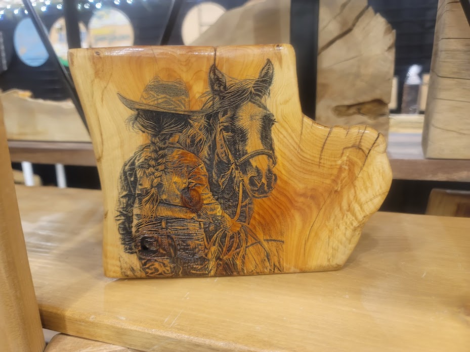 Cowboy/ Cowgirl Log Engraving - Multiple Designs