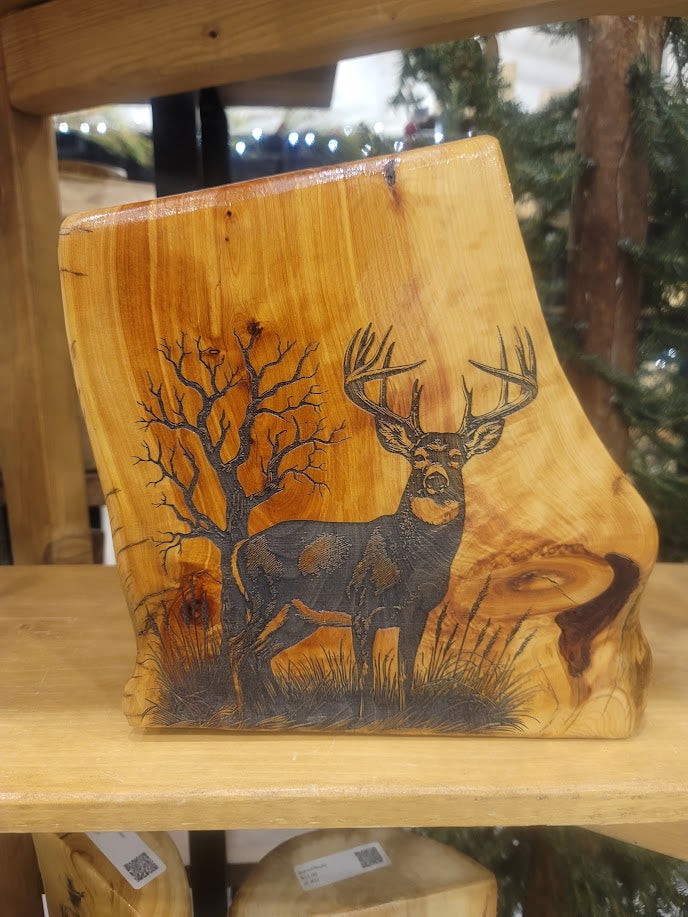 Deer Log Engravings - Multiple Designs