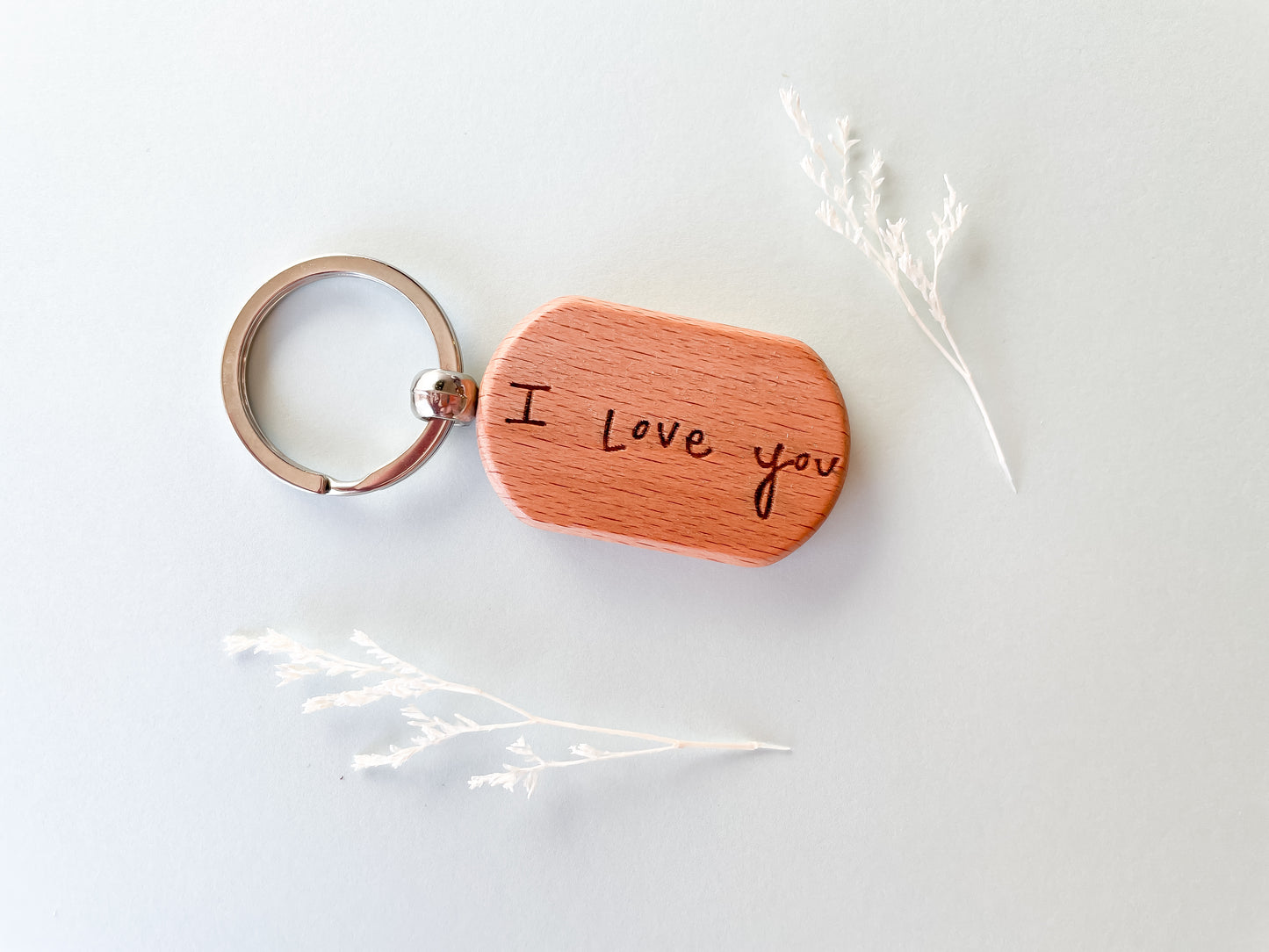 Handwritten Engraved Keychain