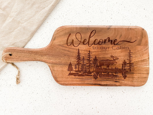 Cabin Welcome cutting board