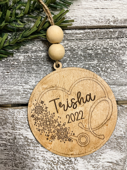 Stethoscope personalized ornament