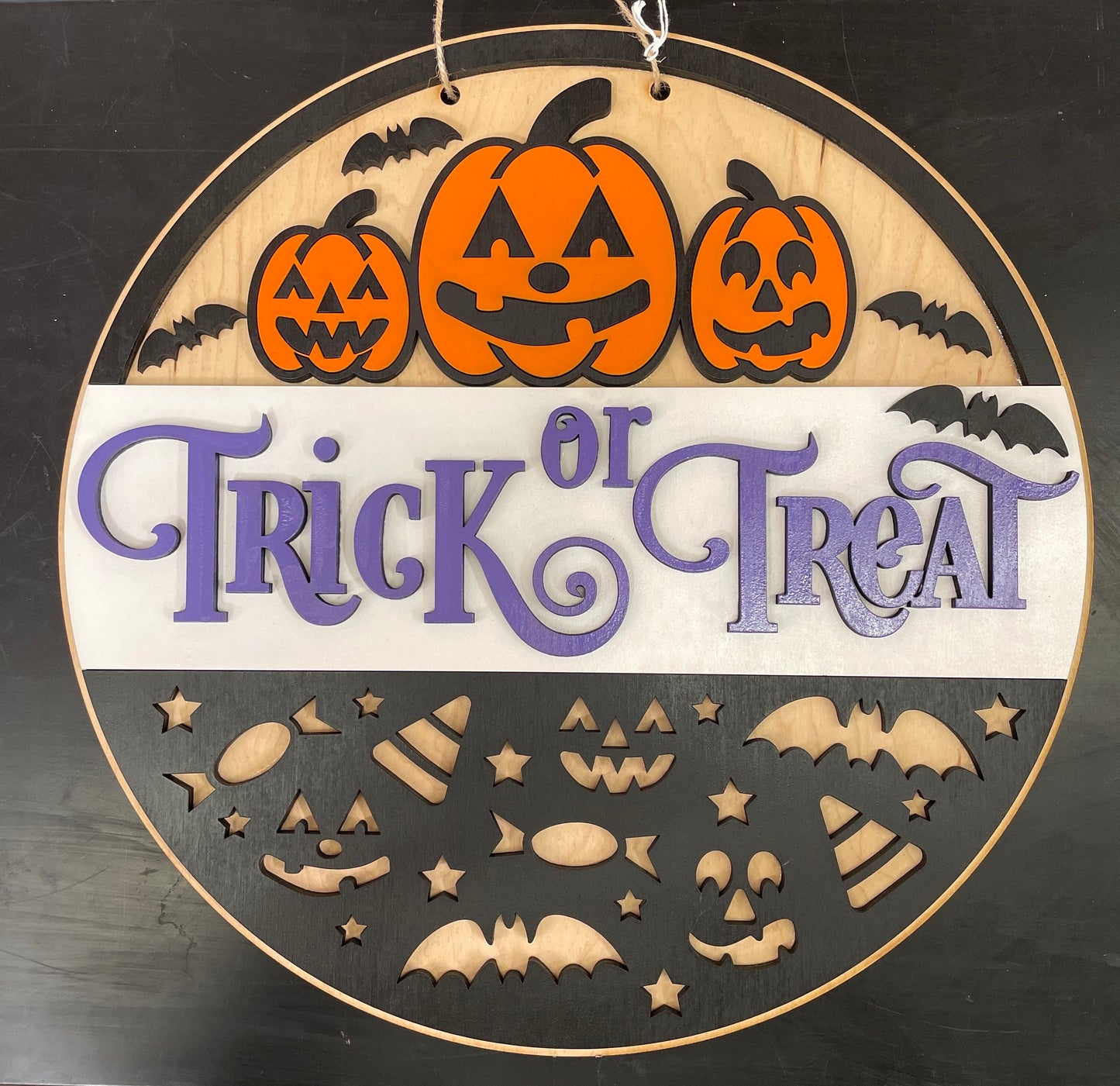 Trick Or Treat Round Sign