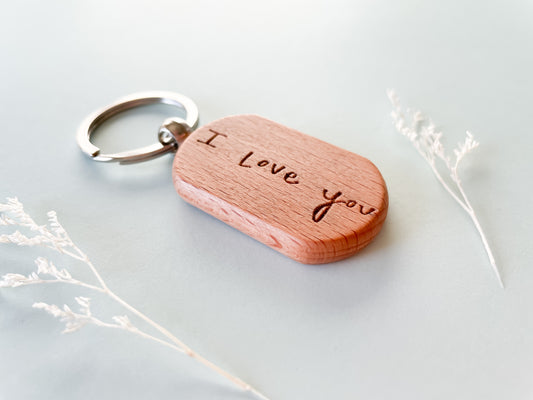 Handwritten Engraved Keychain