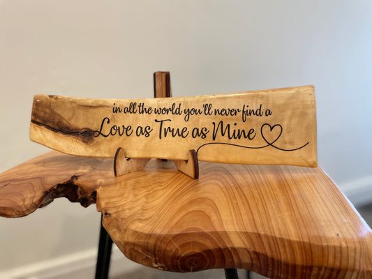 True love flat engraving