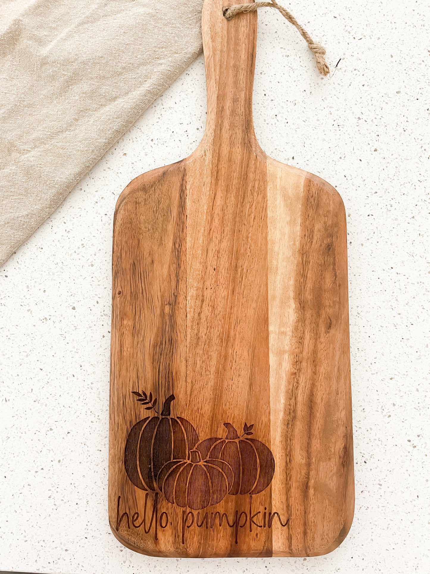 Hello pumpkin cutting board