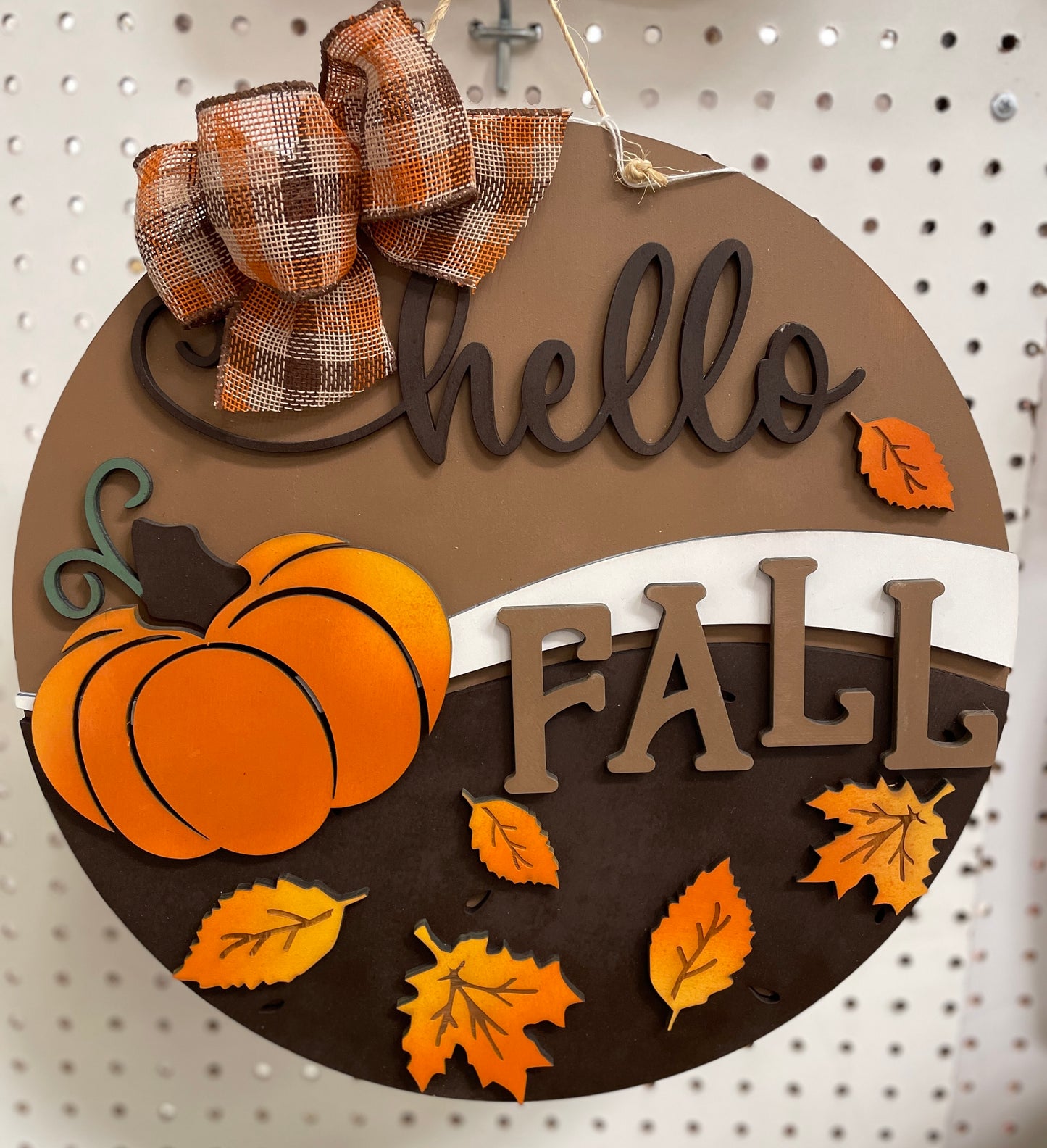 Hello Fall Round Sign