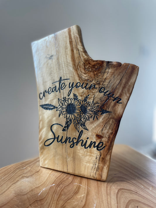 Sunshine Log Engraving