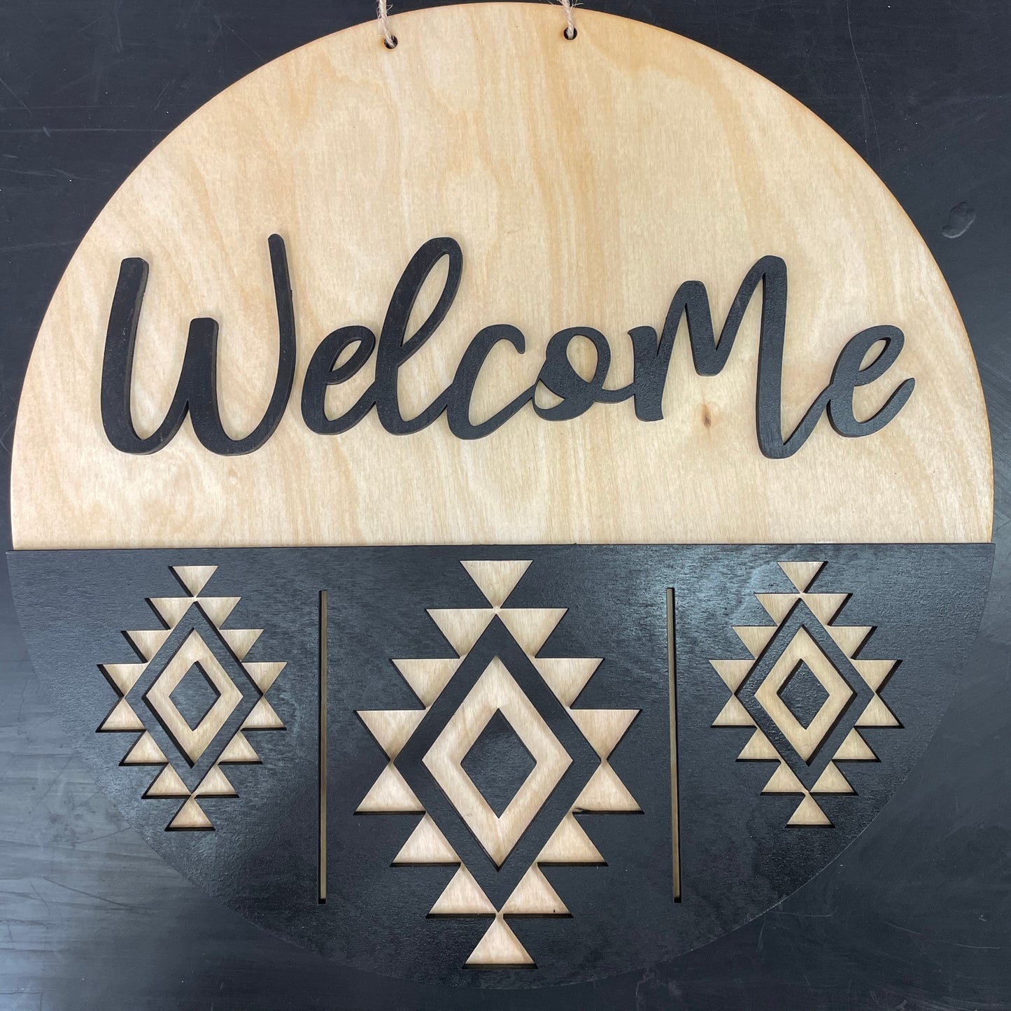 Aztec Welcome Round Sign