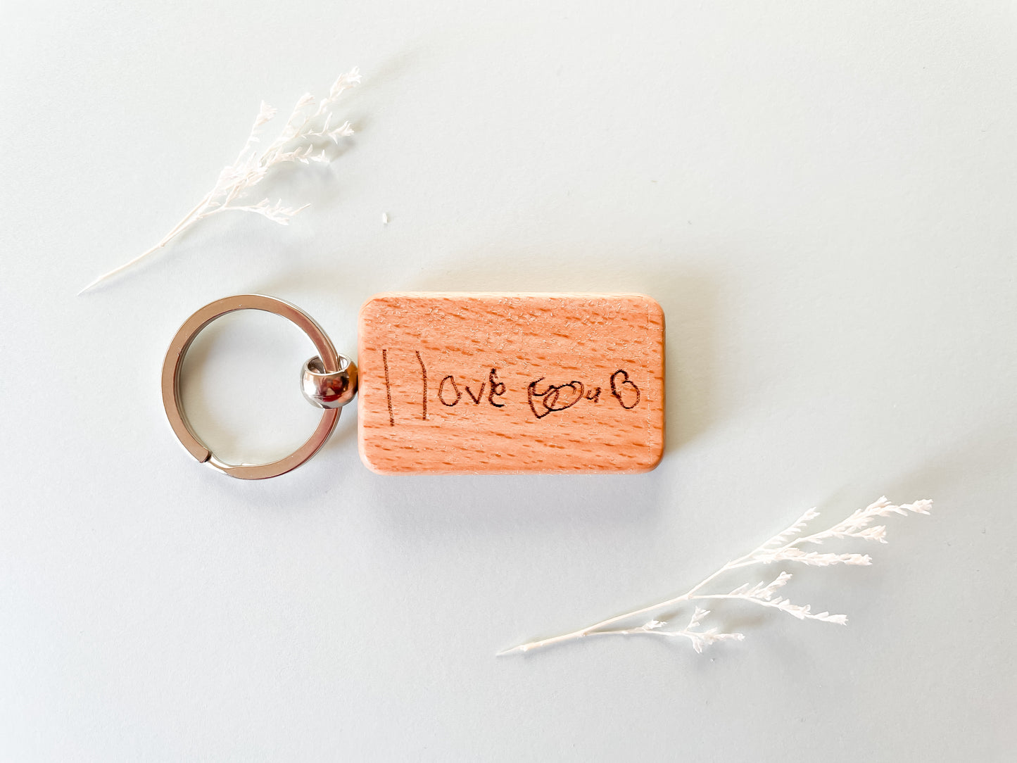 Handwritten Engraved Keychain