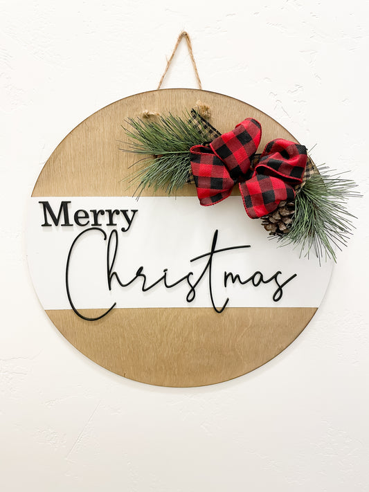 Merry Christmas Round Sign