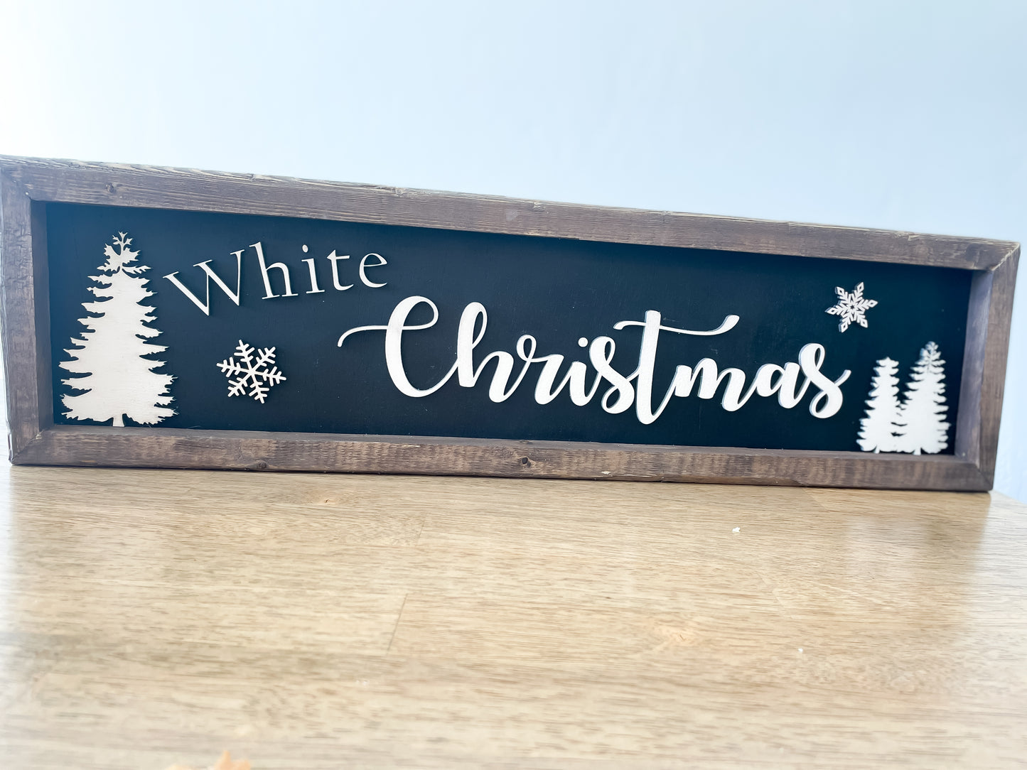 White Christmas sign