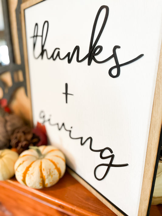Thanks + Giving sign