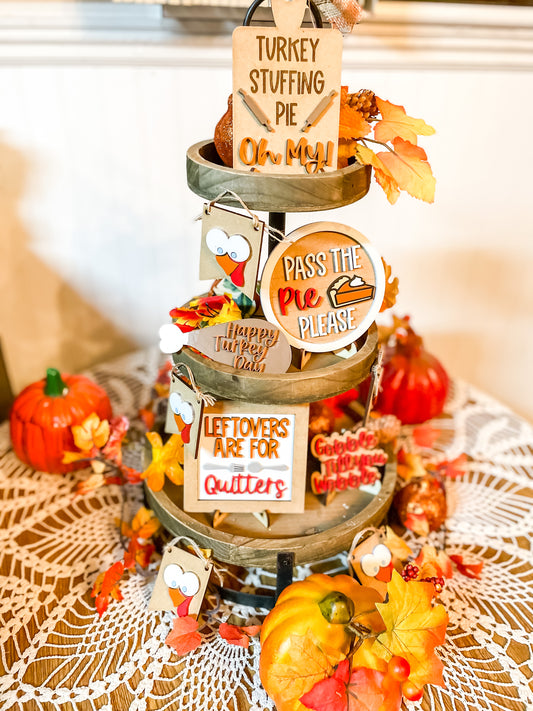 Turkey Tier Tray Set