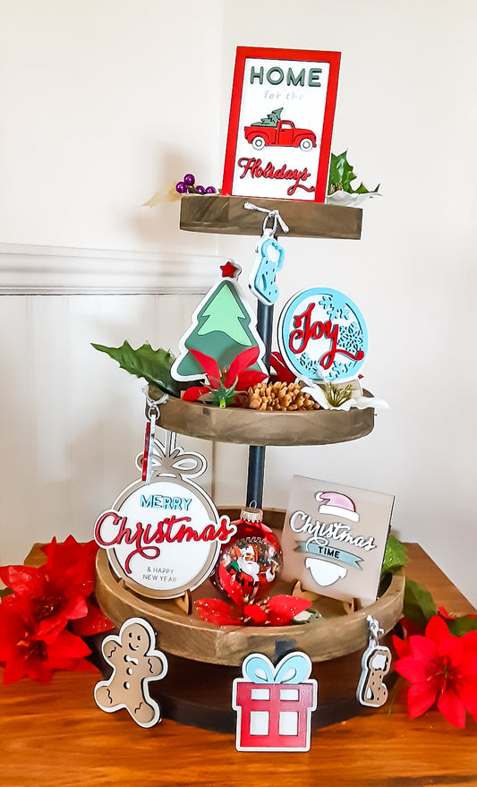 Christmas Tier Tray Set