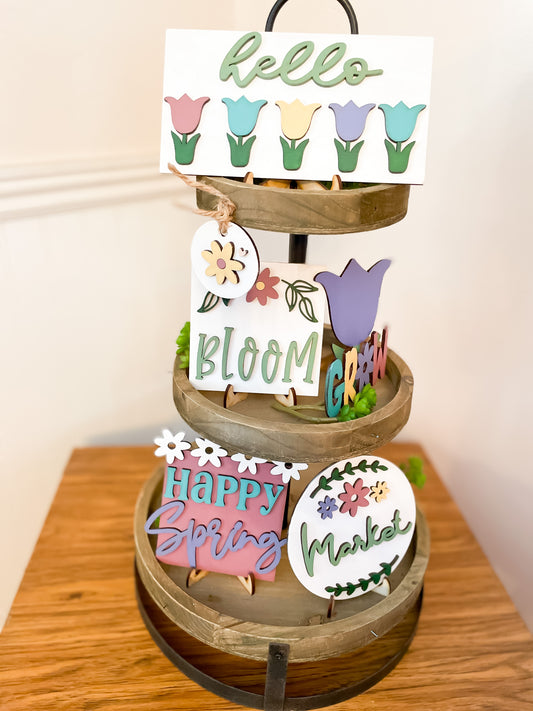 Hello Spring Tier Tray Set