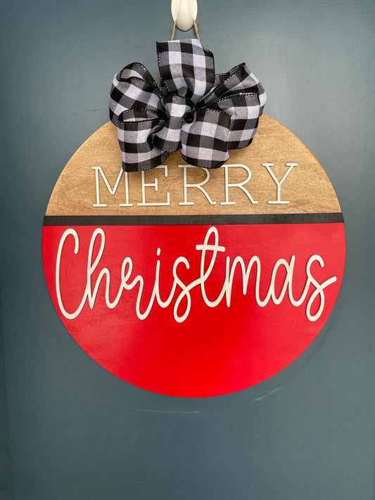 Merry Christmas round sign