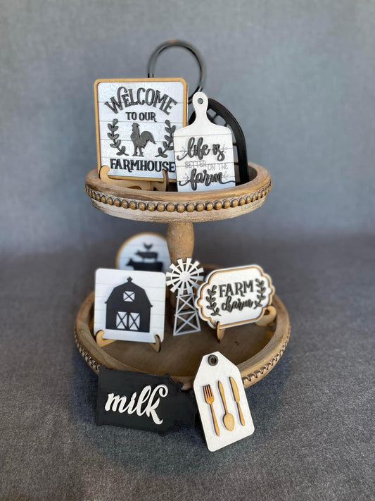 Farmhouse Tier Tray Set