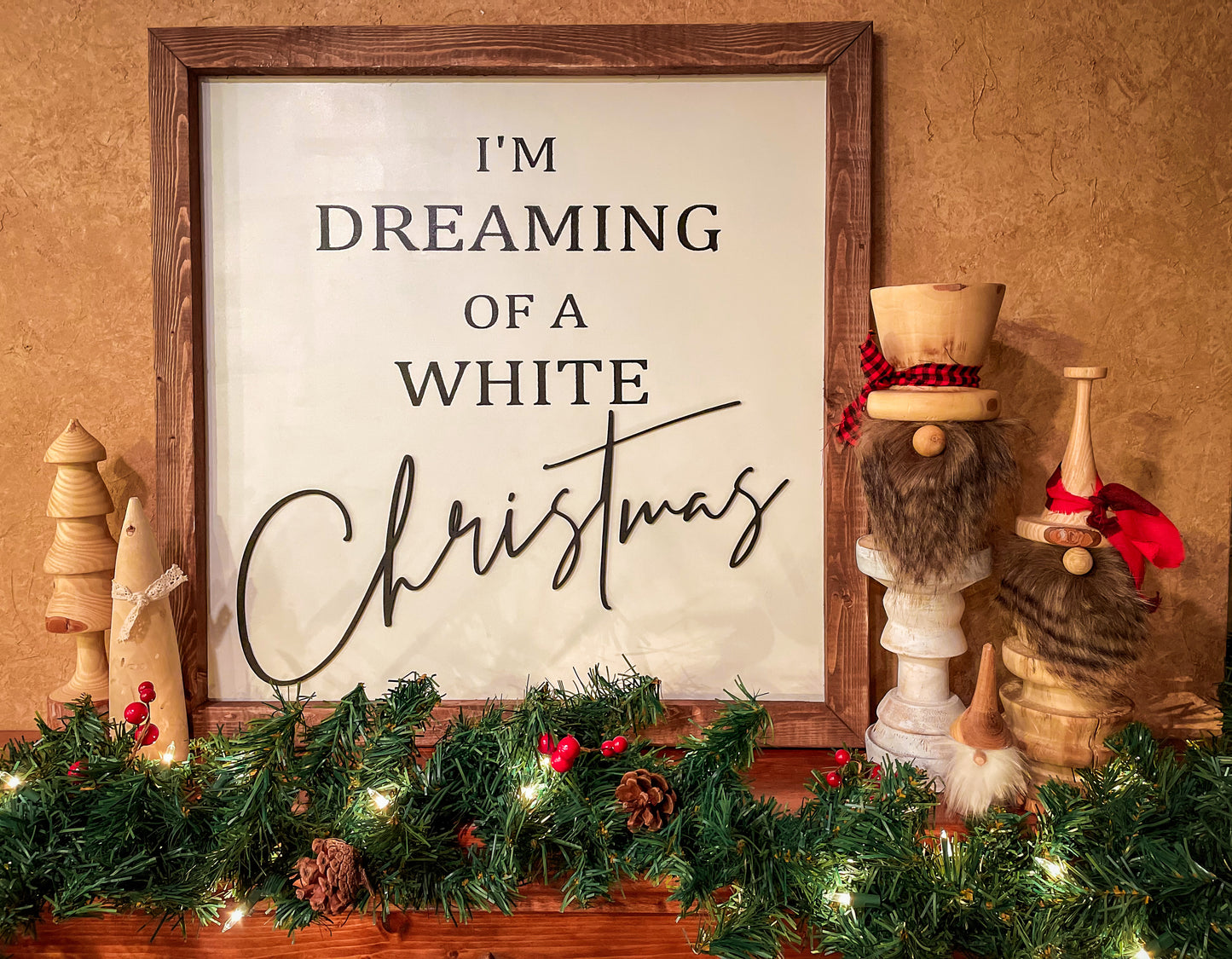 Dreaming of a white Christmas large sign