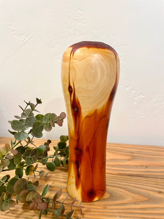 Wood vase